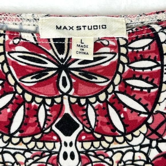 Max Studio Patterned Maxi Skirt Size Large - Picture 7 of 10